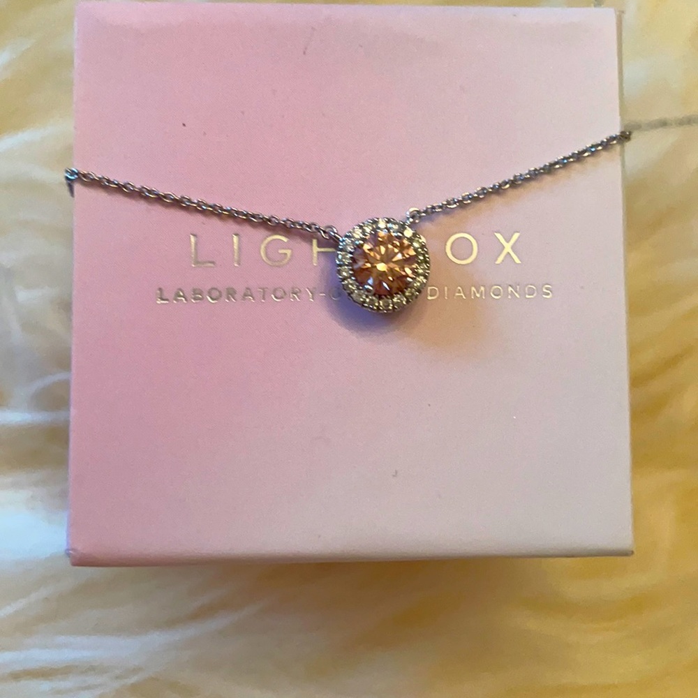 Lightbox pink diamonds necklace